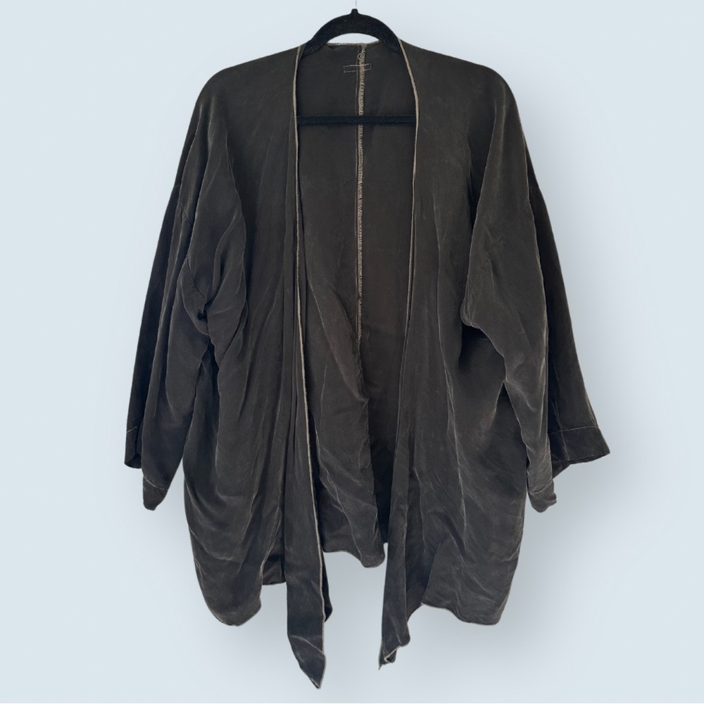 Hard Tail Grey Suede Oversized Jacket (Size Small)
